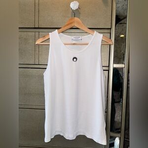 Marine Serre Unisex White logo tank top
